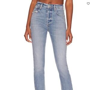 Agolde Riley Long Straight Jeans in Cove 25